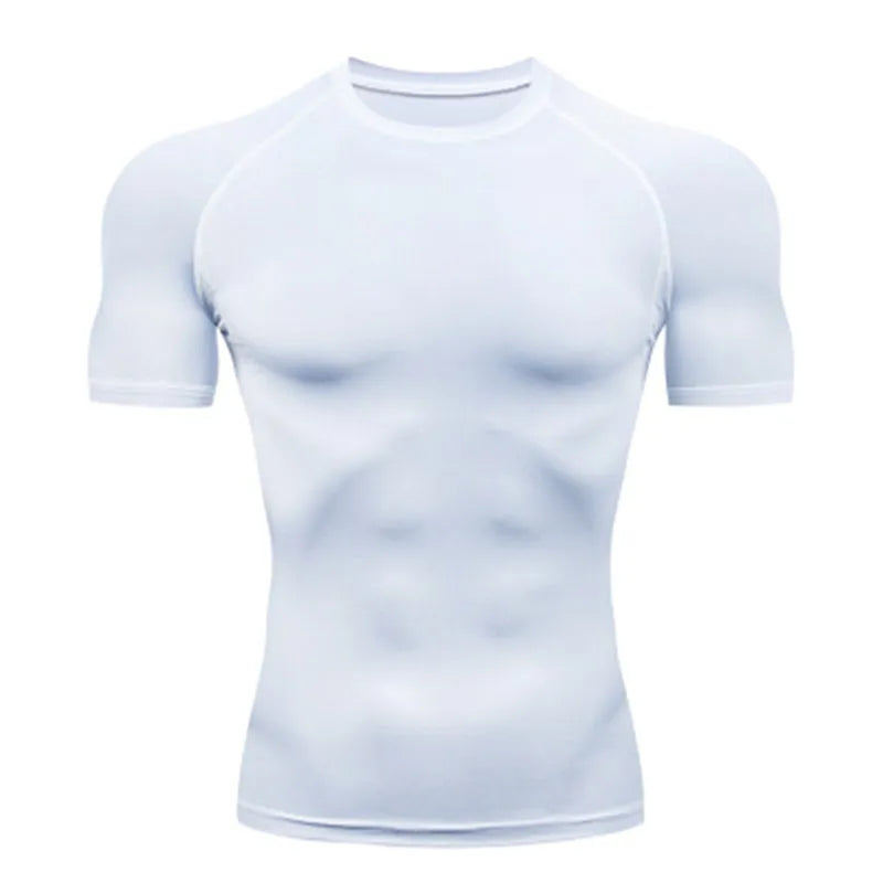 Men'S T Shirt Outdoor Training Fitness Gym Jogging Running Sweatshirt Bat/-Man Compression Shirts Tight Elastic Breathable
