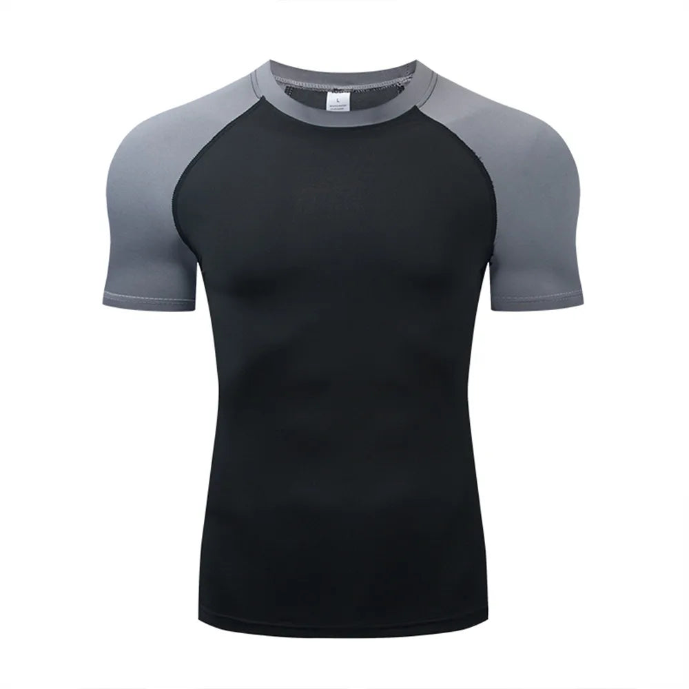 Men'S T Shirt Outdoor Training Fitness Gym Jogging Running Sweatshirt Bat/-Man Compression Shirts Tight Elastic Breathable