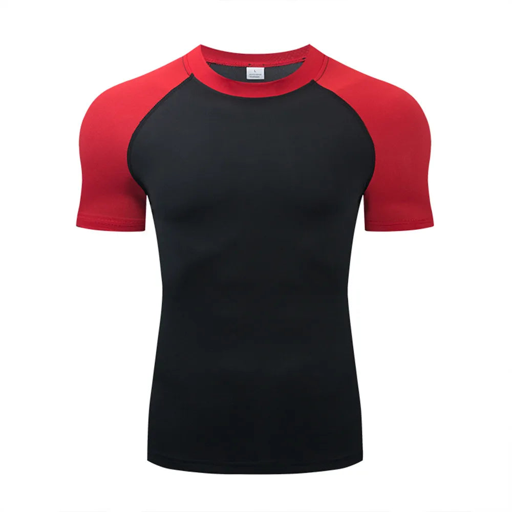 Men'S T Shirt Outdoor Training Fitness Gym Jogging Running Sweatshirt Bat/-Man Compression Shirts Tight Elastic Breathable