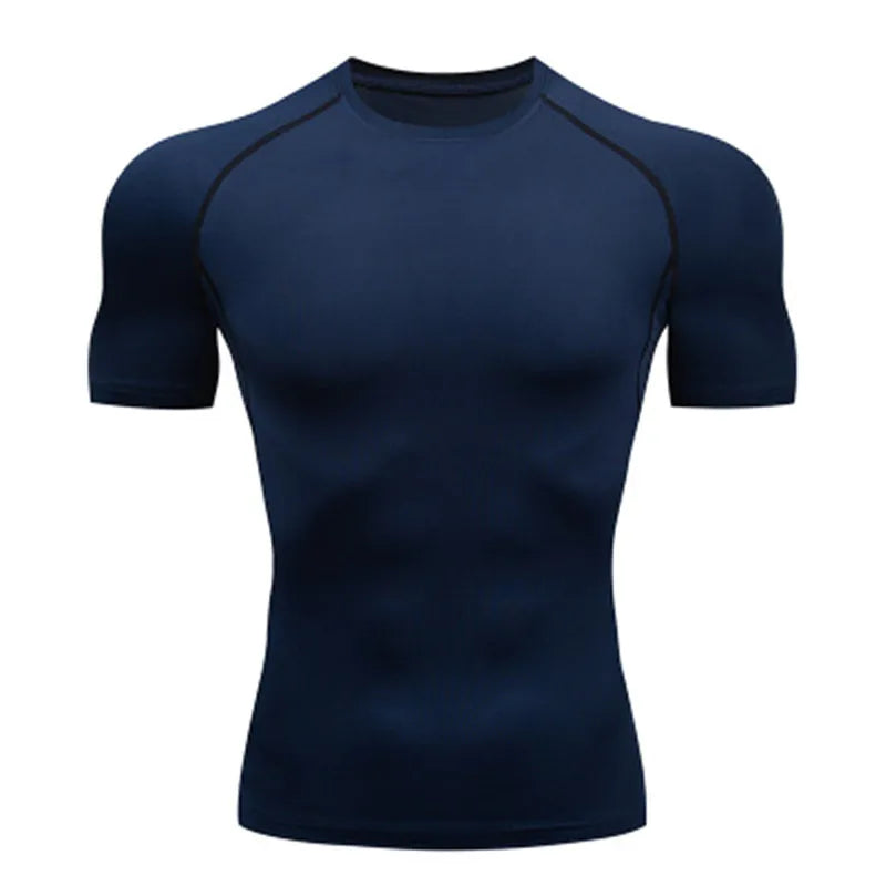 Men'S T Shirt Outdoor Training Fitness Gym Jogging Running Sweatshirt Bat/-Man Compression Shirts Tight Elastic Breathable