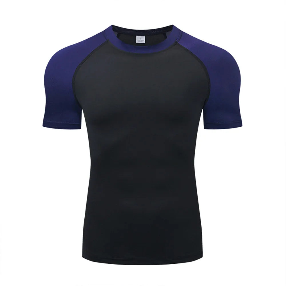 Men'S T Shirt Outdoor Training Fitness Gym Jogging Running Sweatshirt Bat/-Man Compression Shirts Tight Elastic Breathable