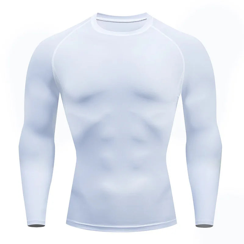 Men'S T Shirt Outdoor Training Fitness Gym Jogging Running Sweatshirt Bat/-Man Compression Shirts Tight Elastic Breathable