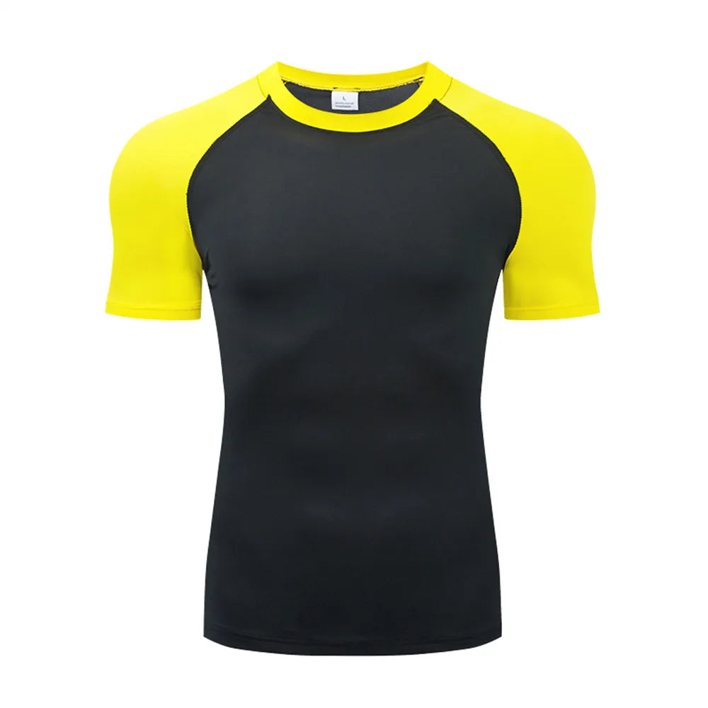 Men'S T Shirt Outdoor Training Fitness Gym Jogging Running Sweatshirt Bat/-Man Compression Shirts Tight Elastic Breathable